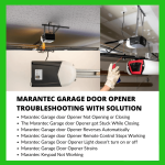 Marantec Garage Door Opener Troubleshooting with Solution | My Garage Blog