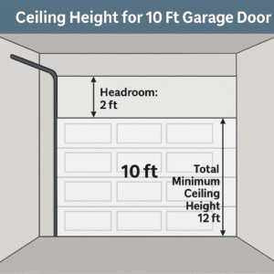 Read more about the article Ceiling Height for 10 Ft Garage Door: The Complete Homeowner’s Guide
