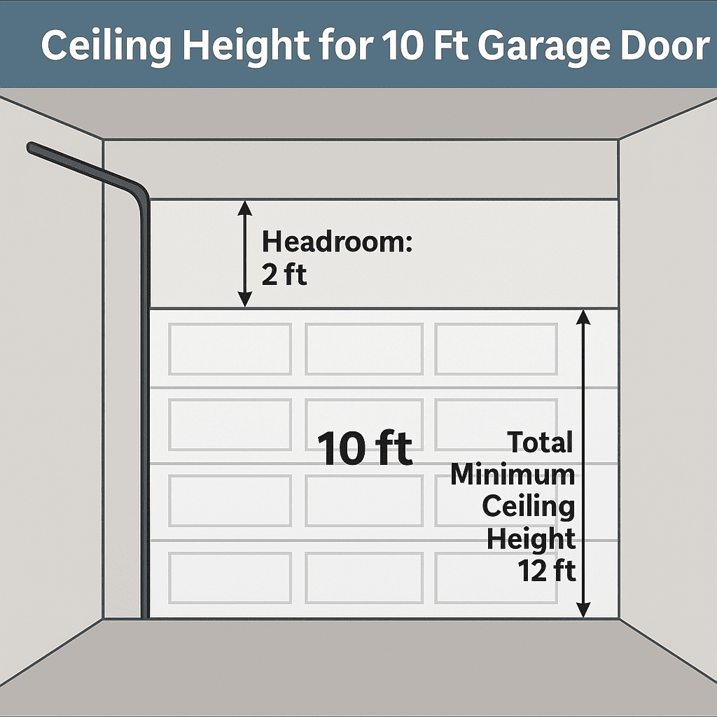 Read more about the article Ceiling Height for 10 Ft Garage Door: The Complete Homeowner’s Guide