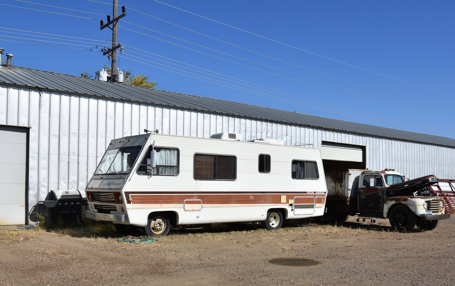 Large truck or RV needing wide garage door clearance