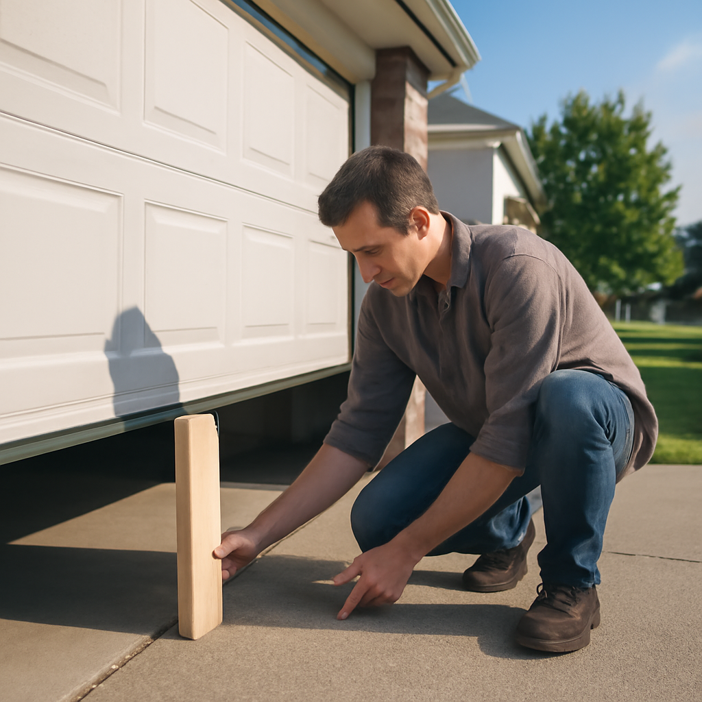 Ryobi Garage Door Opener Recall: What Owners Need to Know 3 testing garage door safety reversal with wood board on ground