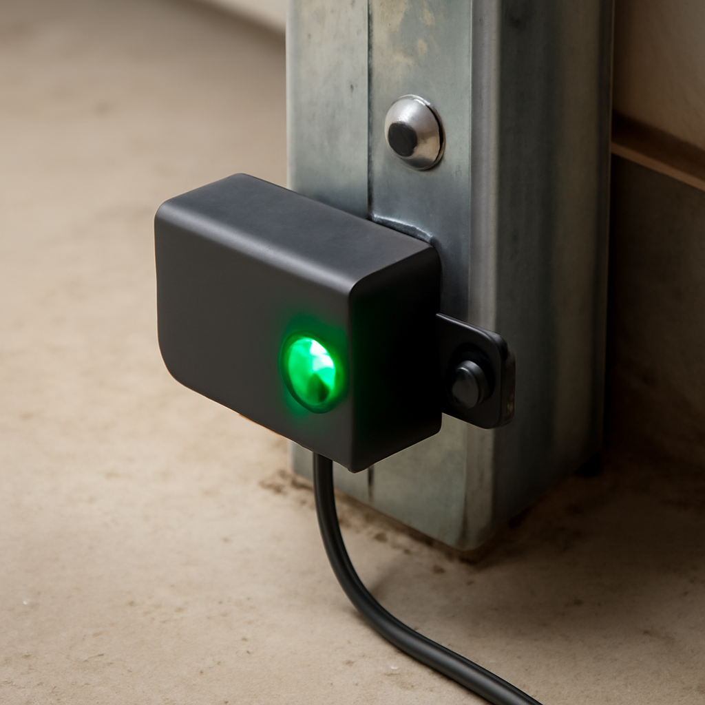 Ryobi Garage Door Opener Recall: What Owners Need to Know 2 garage door safety sensor with green LED showing proper alignment