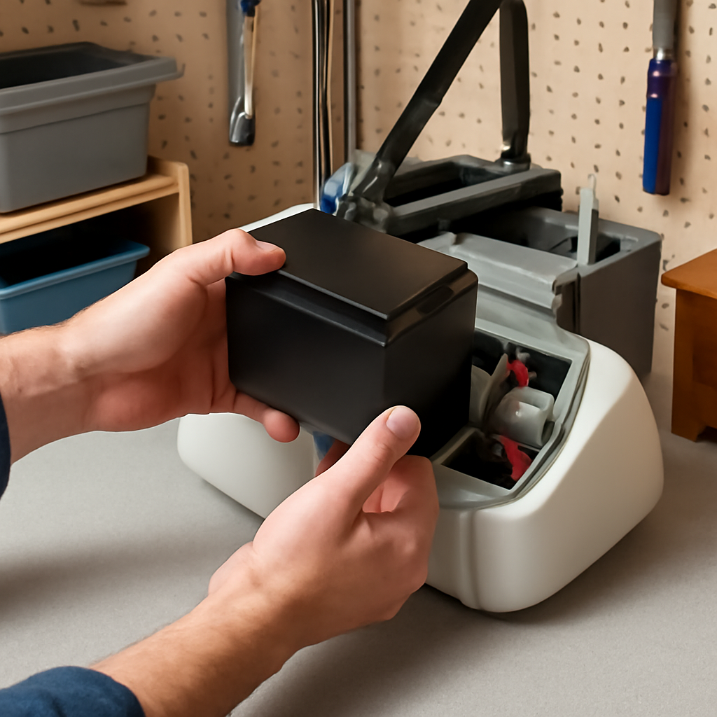 Genie Garage Door Opener Beeping? Here's What It Means 2 Replacing backup battery in Genie garage door opener to stop beeping