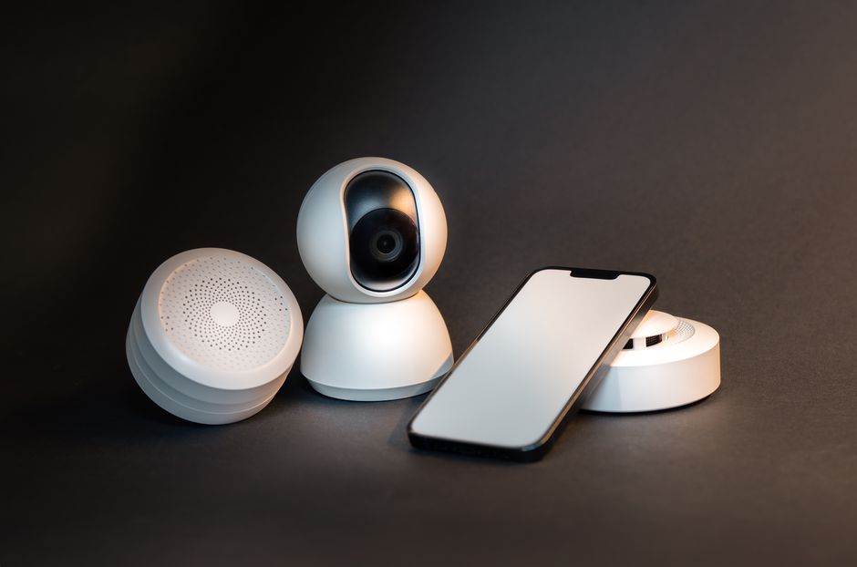 Smartphone with smart home devices for garage door opener control
