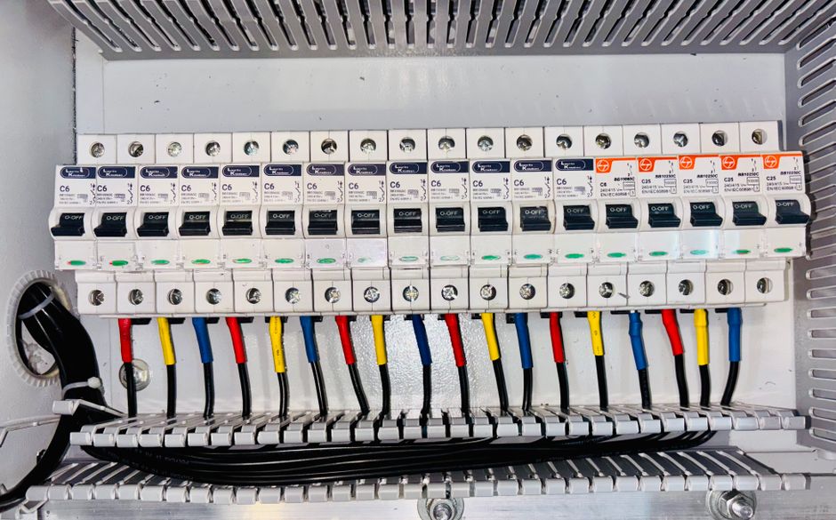 Genie Garage Door Opener Amp Draw: Full Circuit Guide 5 Color-coded circuit breaker panel with organized electrical wiring