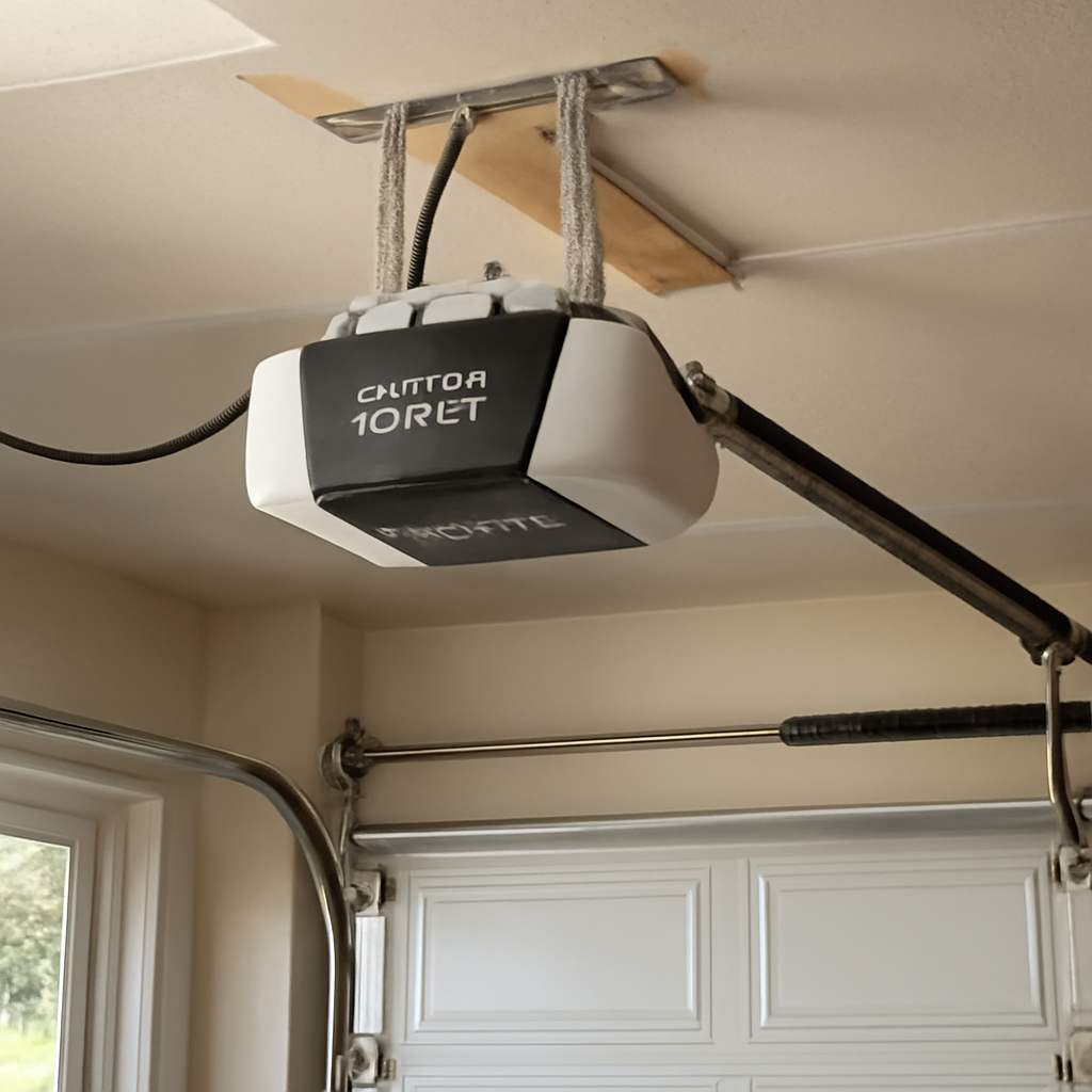 What Size Garage Door Opener Do You Need for 18 Foot Door? 2 Heavy-duty chain drive opener motor unit sized for a wide double-car garage door