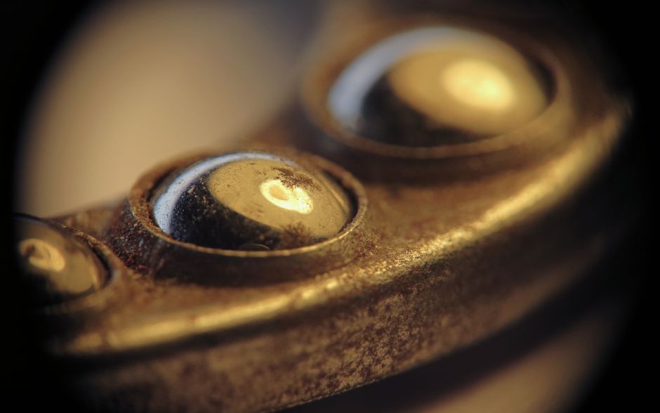Best Nylon Garage Door Rollers (2026 Picks) 4 Macro view of metal ball bearings showing industrial texture and detail