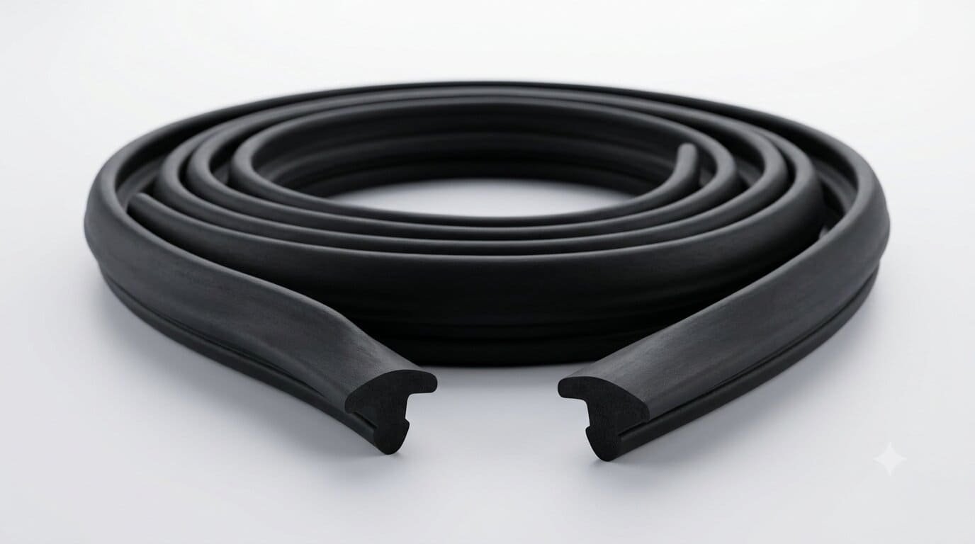 Rubber garage door bottom seal replacement strip