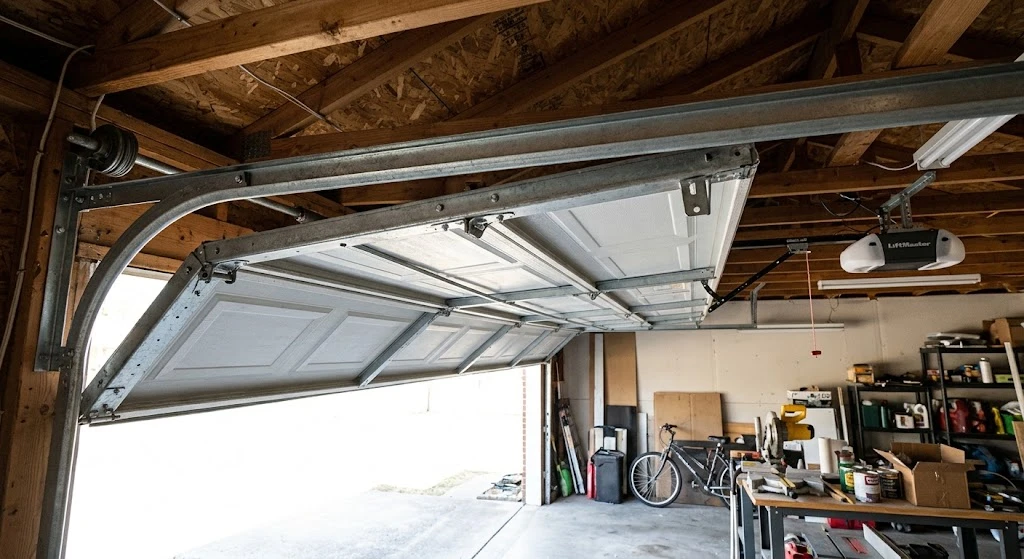 Garage door moving smoothly along its horizontal track