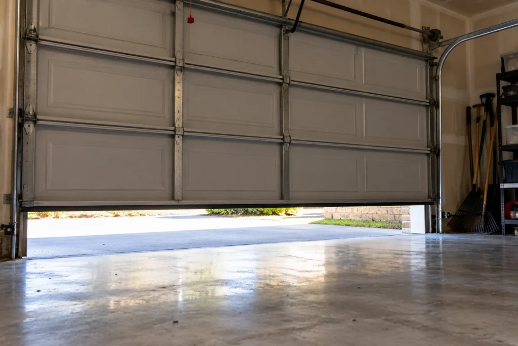 Garage door stopped about eight inches off the floor after an opener error