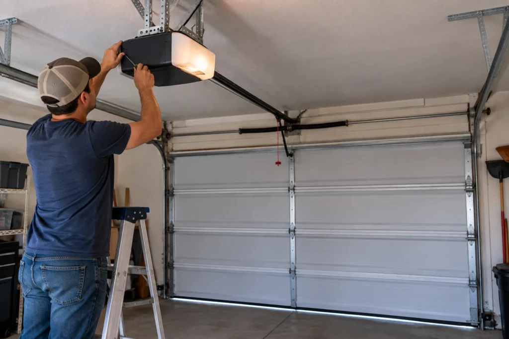 Adjusting the down travel limit on a garage door opener